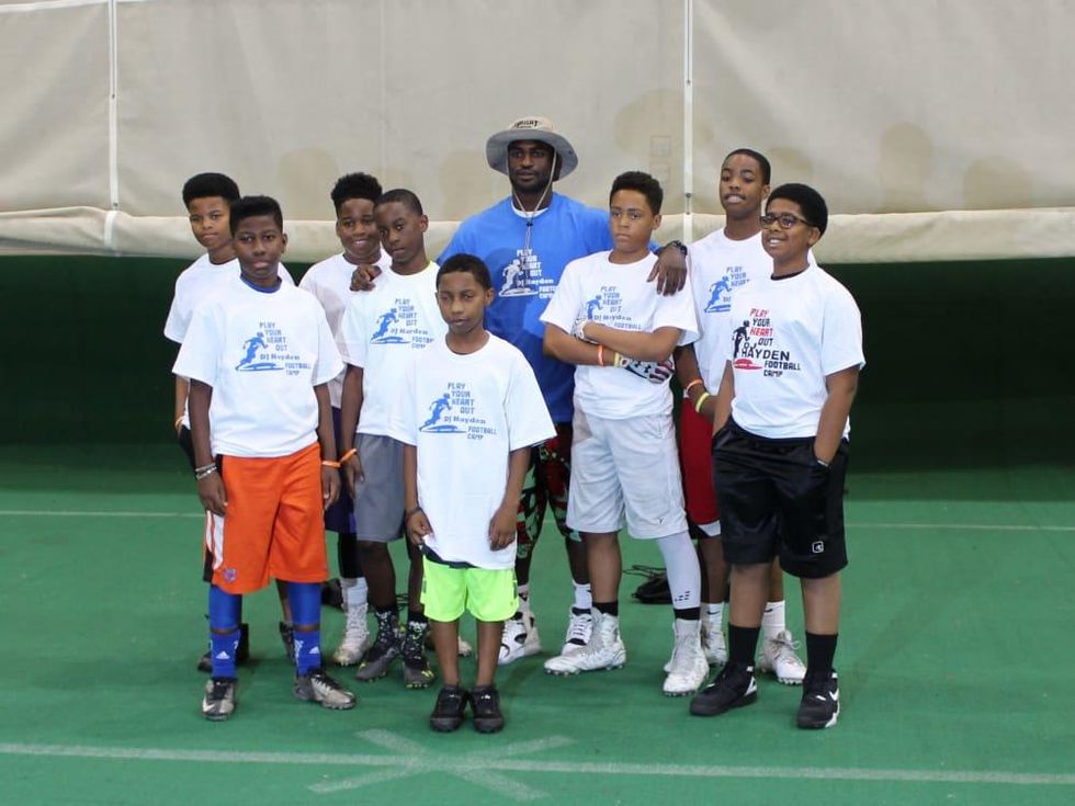 DJ Hayden Football Camp 2015 group