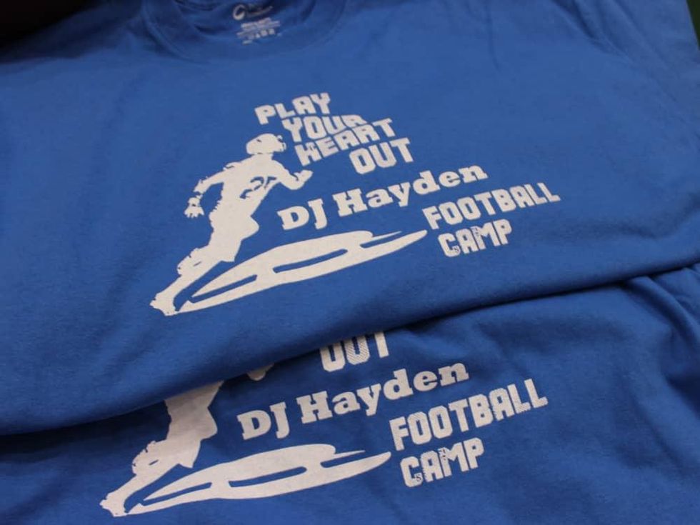 DJ Hayden Football Camp 2015 shirts