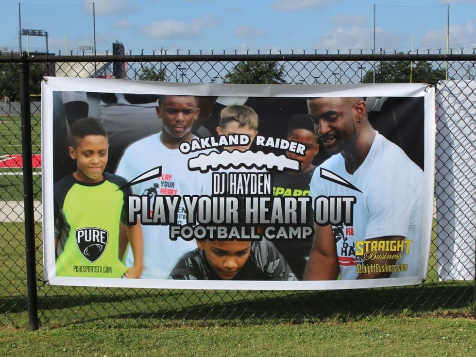 DJ Hayden Football Camp 2015 sign