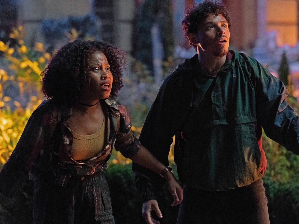 Dominique Fishback and Anthony Ramos in Transformers: Rise of the Beasts