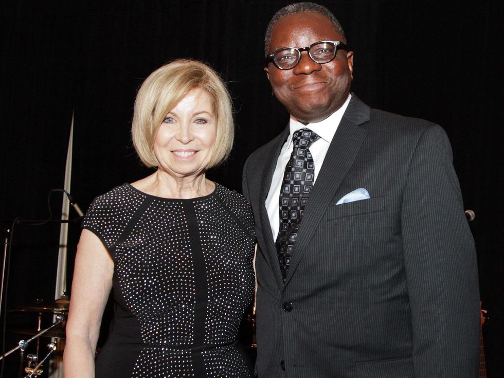 Dorothy Bolettieri and Dr. Kayode Makinde at the Medical Bridges gala October 2013