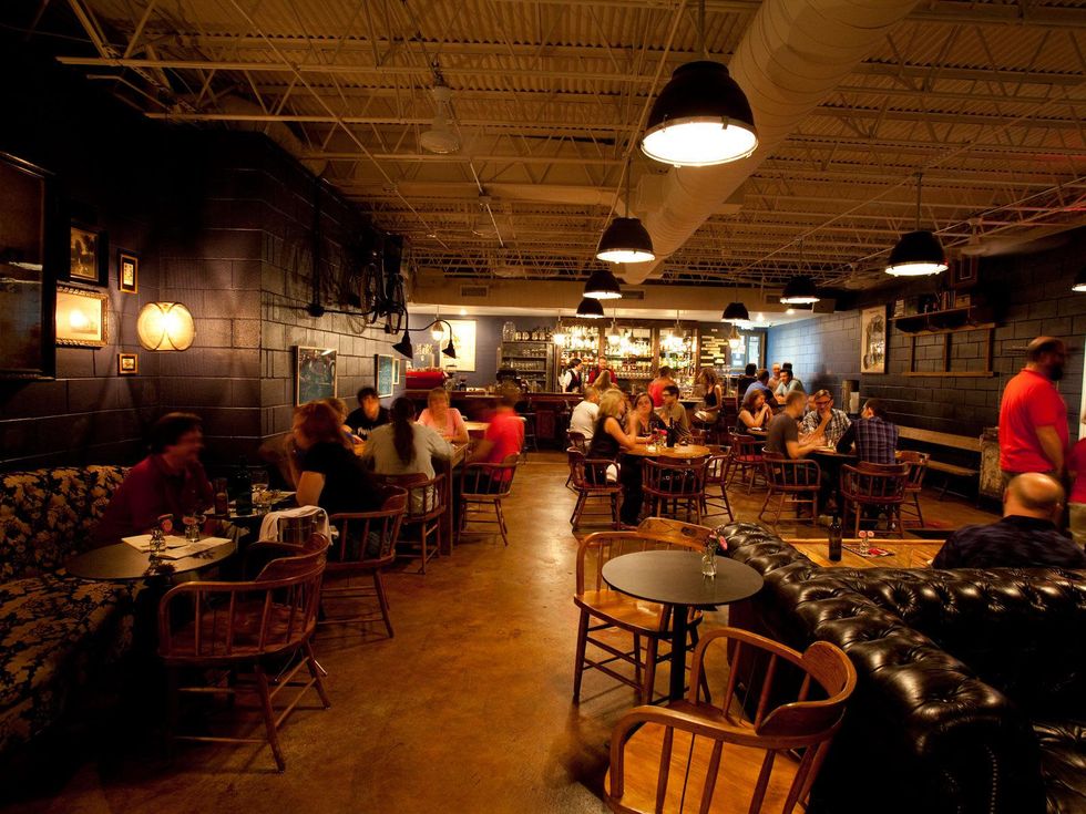 Down House interior with people night