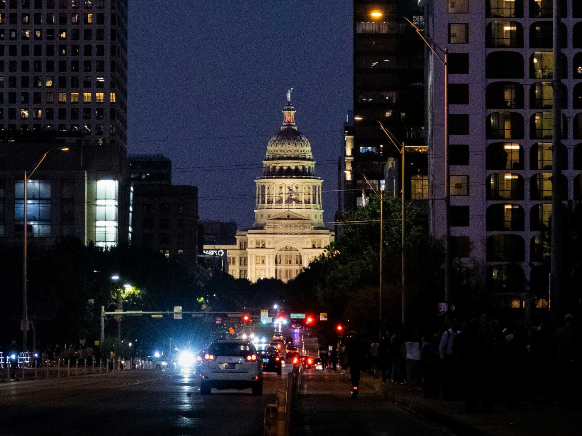 Downtown Austin view of the Texas Capitol building