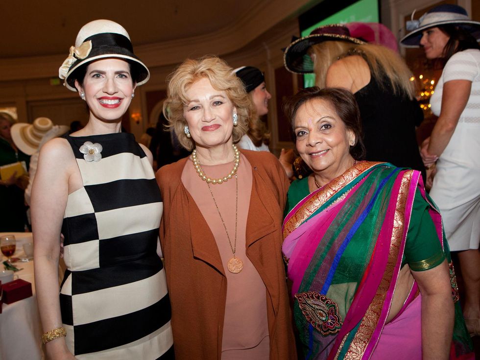 Dr. Kelli Cohen Fein, from left, Mary Kickerillo and Leela Krishnamurthy at Hats Off to Mothers March 2014
