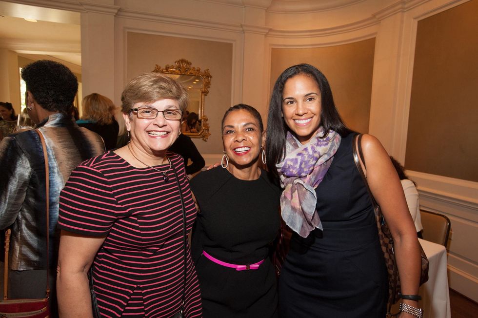 Dr. Mariam Chacko, from left, Angelina Jackson and Dr. Heather Needham at the Foundation for Teen Health luncheon October 2014