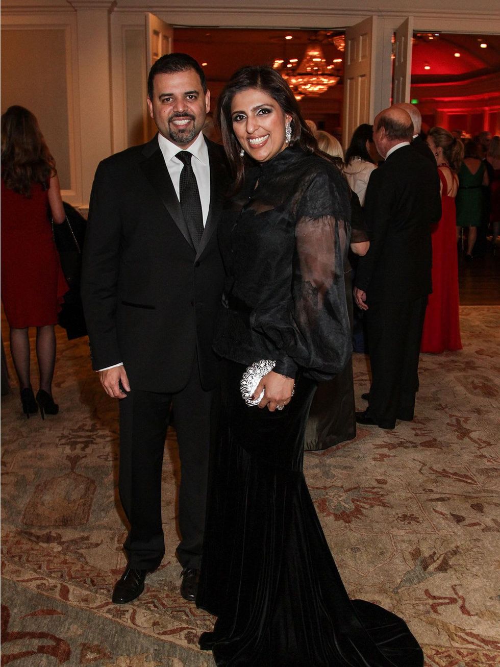 Dr. Pershant and Nidhika Mehta at the Huffington Center on Aging Gala November 2013