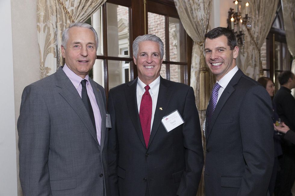 Dr. Robert Ivany, from left, David Harvey and Mark Hanson at the UST Houston Performing Arts Event November 2014