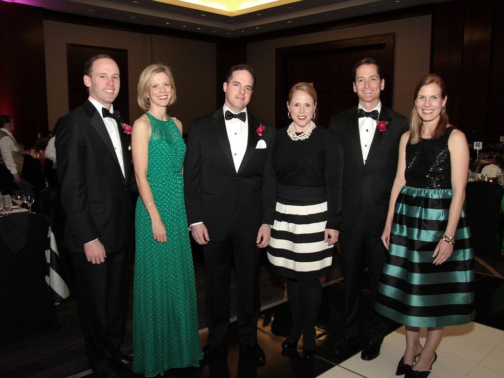 Drew and Megan Morris, from left, Dax and Kara Sanders and Mark and Nancy Kate Prescott at West University Park Lovers Ball February 2014