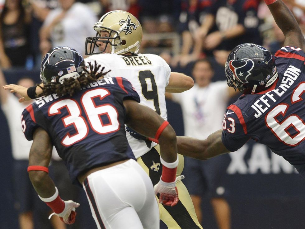 Drew Brees Saints Texans crowd