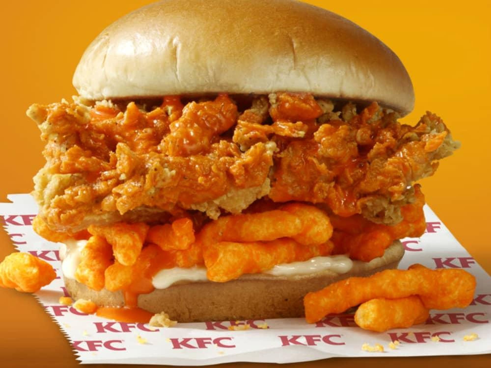 Drive-thru Gourmet - KFC Cheetos sandwich