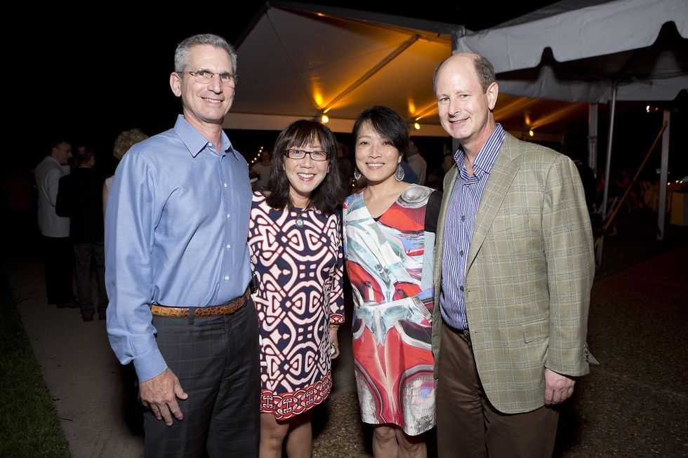 Drs. Danny and Linda Epner, from left, and Chinhui and Eddie Allen at the Rothko Chapel Moonrise Party October 2014