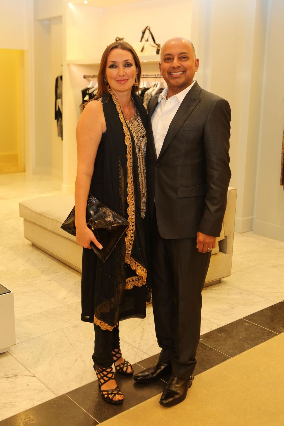 Drs. Jayne and Bobby Kapur at the CancerForward Key To The Cure Kick-off October 2014