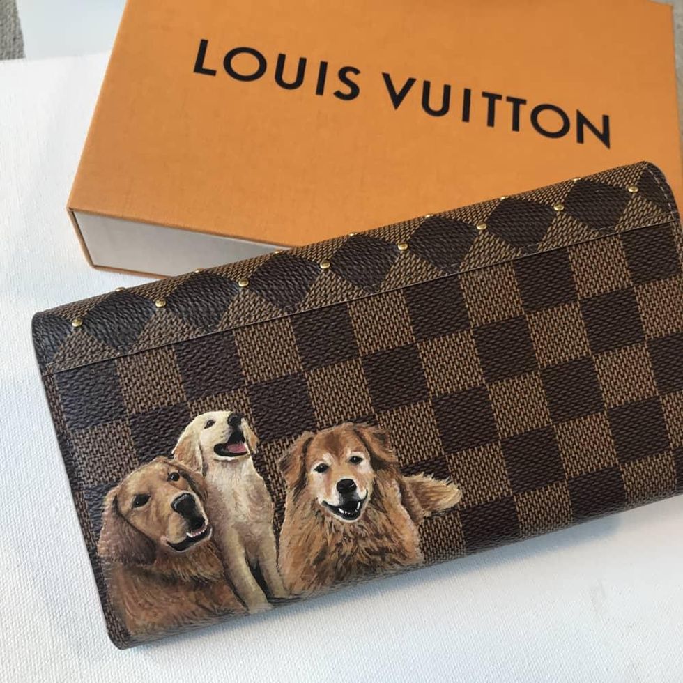 Custom Hand Painted Louis Vuitton Card Holders