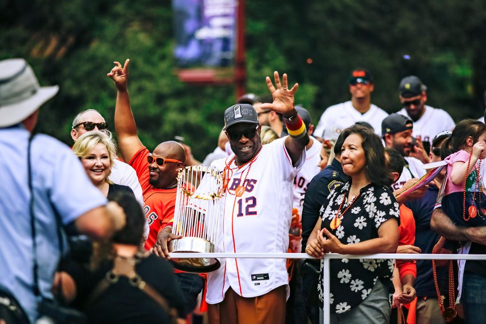 Dusty Baker wife Houston Astros World Series downtown parade 2022