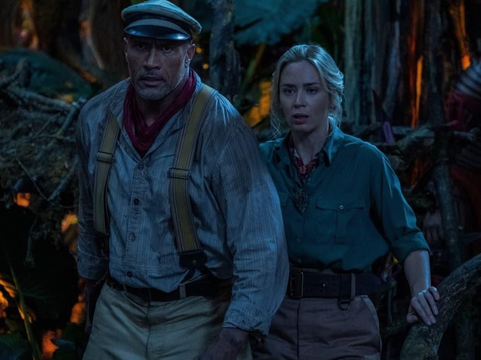 Dwayne Johnson and Emily Blunt in Jungle Cruise