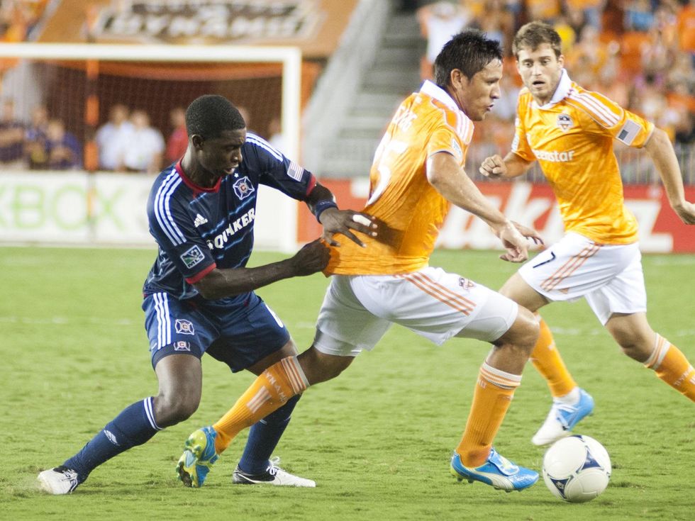 Dynamo vs. Chicago Fire, July 3, 2012, soccer, NAME, Brian Ching, NAME