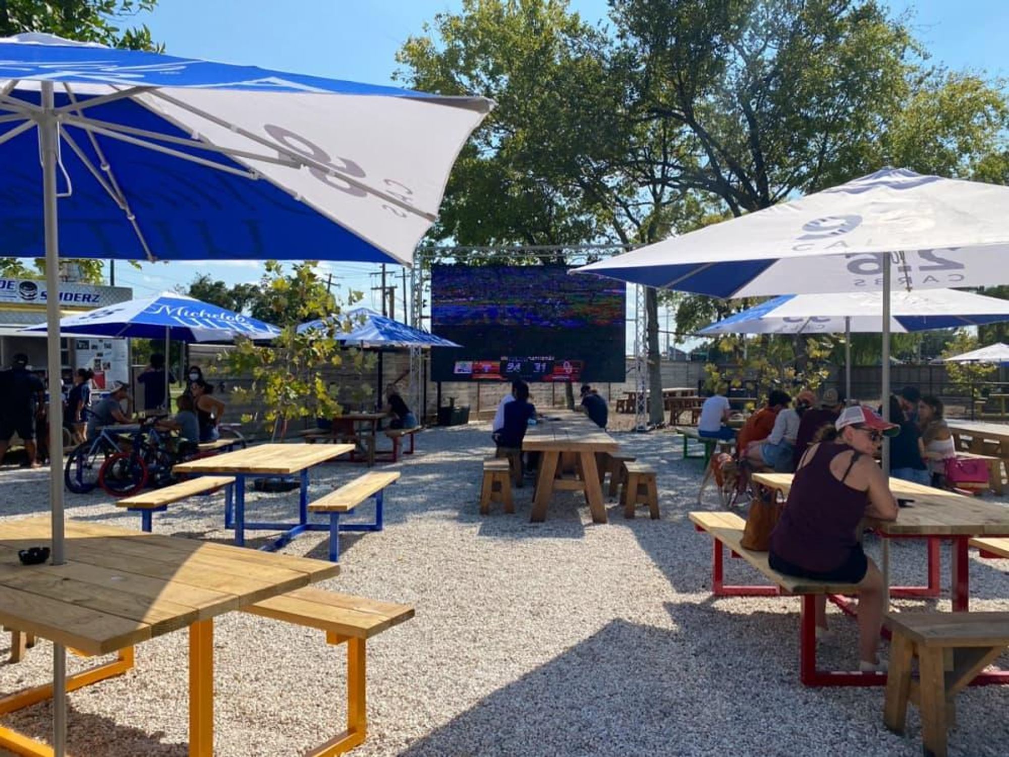 East End Backyard video screen