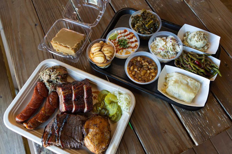 Eastbound Barbecue food spread