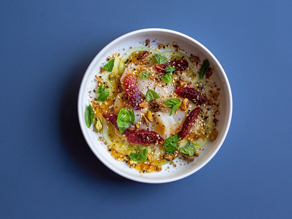 Eau Tour scallop crudo