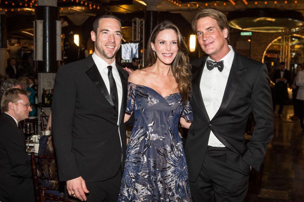Ed Finger, from left, Brenda Jones and George Lancaster at the Stages Repertory Theatre Gala April 2015