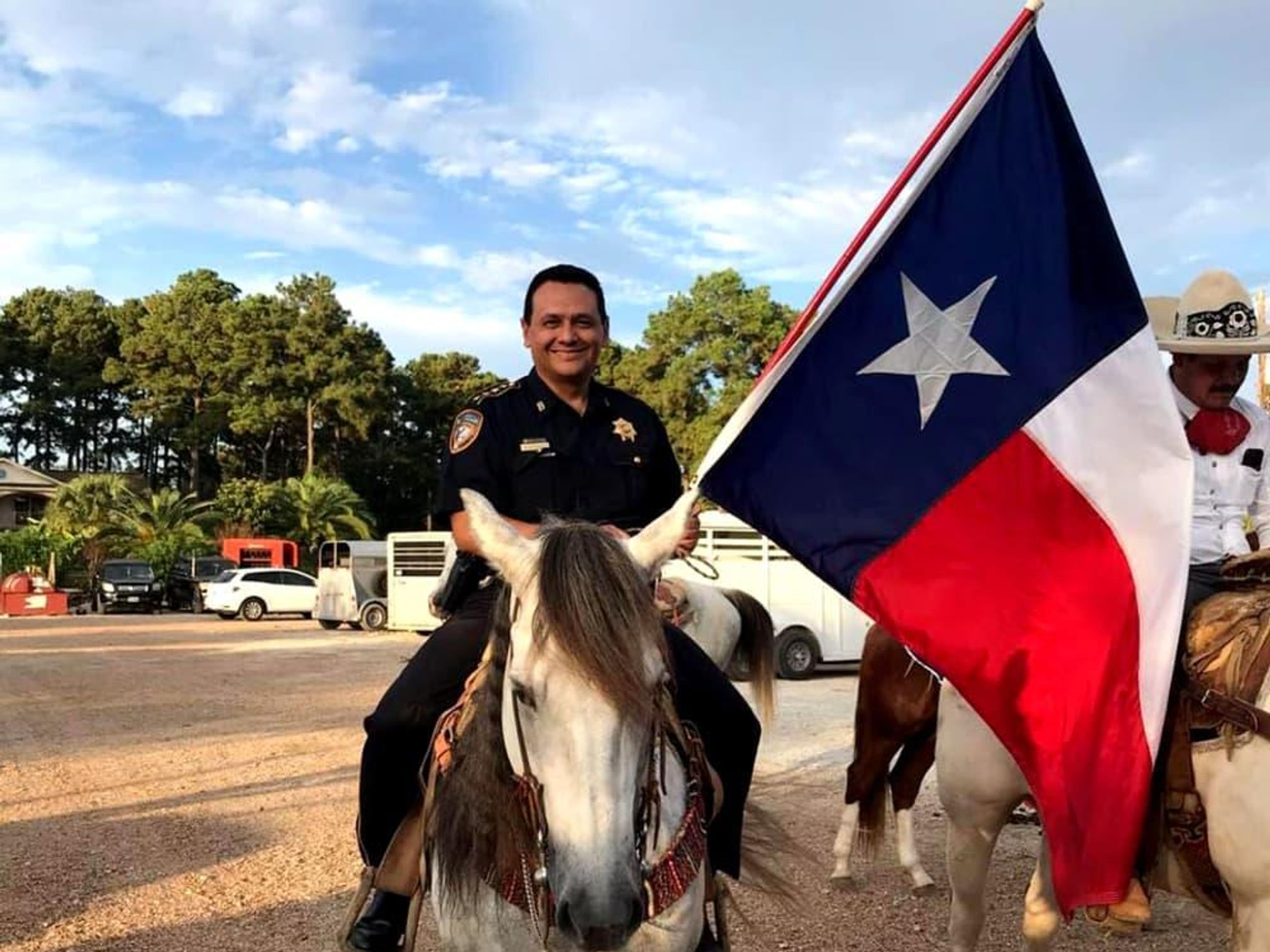 Ed Gonzalez Houston horseback ICE