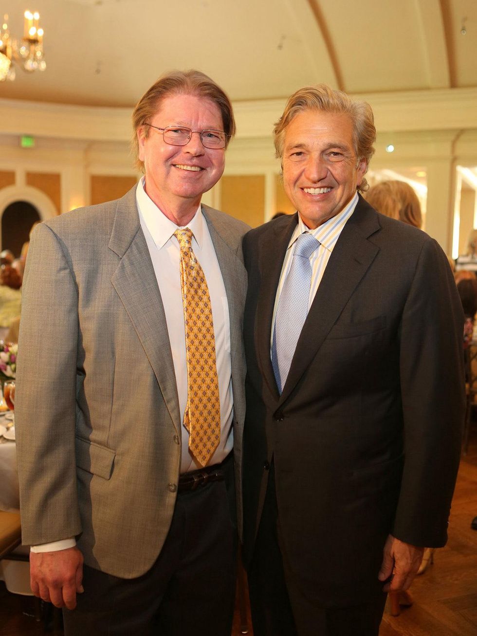 Ed Haapaniemi, left, and Albert DePrisco at the St. Luke's Friends of Nursing luncheon April 2014