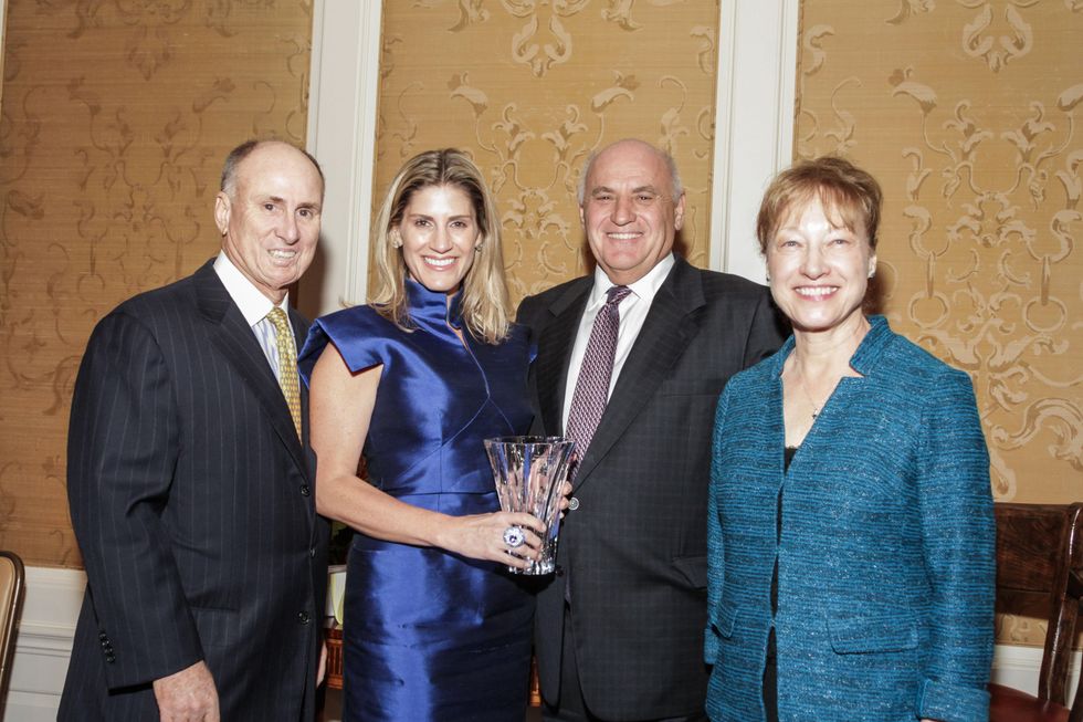 Eddy Blanton, from left, Greggory Burk, Jerry Fields and Dr. Denise Trauth at the Hospice Spirit Award dinner October 2014