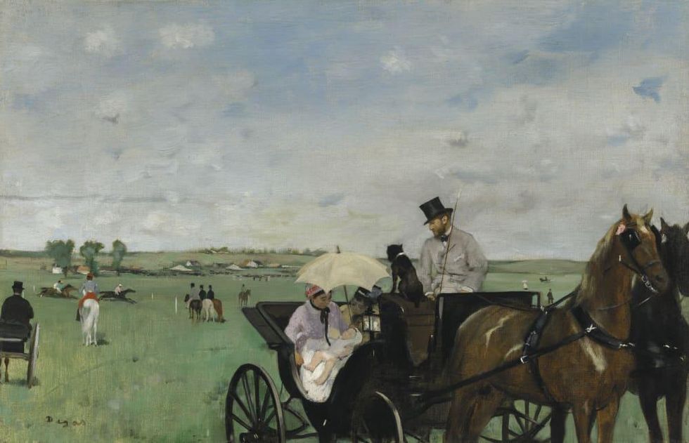 Edgar Degas, At the Races in the Countryside, 1869, oil on canvas, Museum of Fine Arts, Boston, 1931 Purchase Fund.
