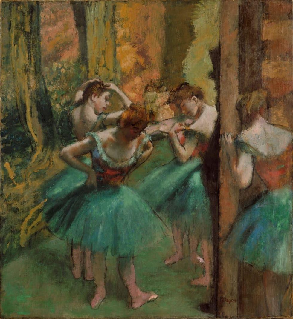 Edgar Degas, Dancers, Pink and Green, c. 1890, oil on canvas, The Metropolitan Museum of Art, New York, H. O. Havemeyer Collection, bequest of Mrs. H. O. Havemeyer, 1929