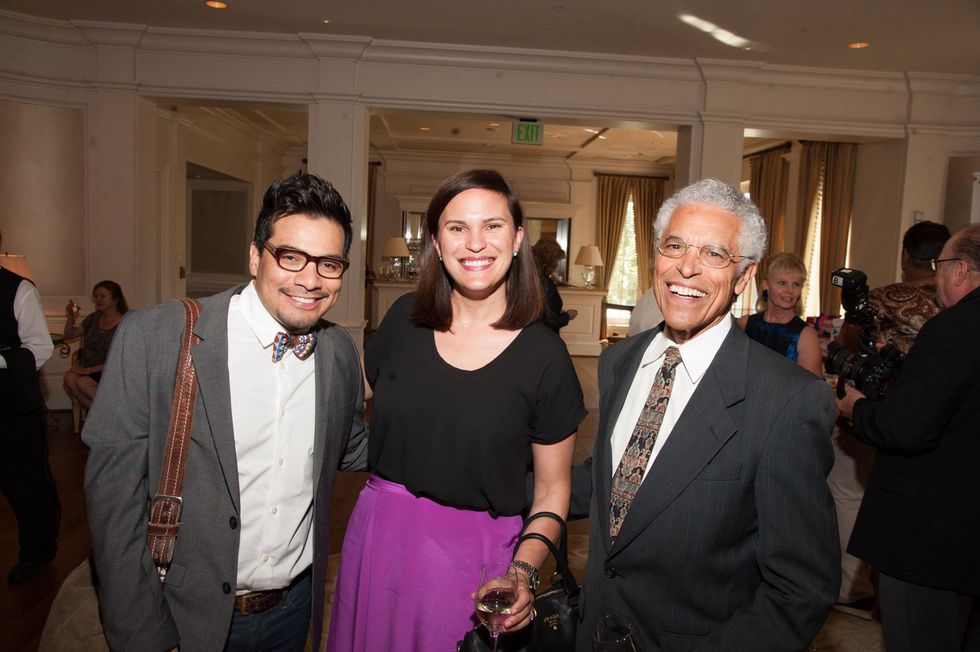 Edgar Medina, from left, Emily Metoyer and Ed Metoyer at the Foundation for Teen Health luncheon October 2014
