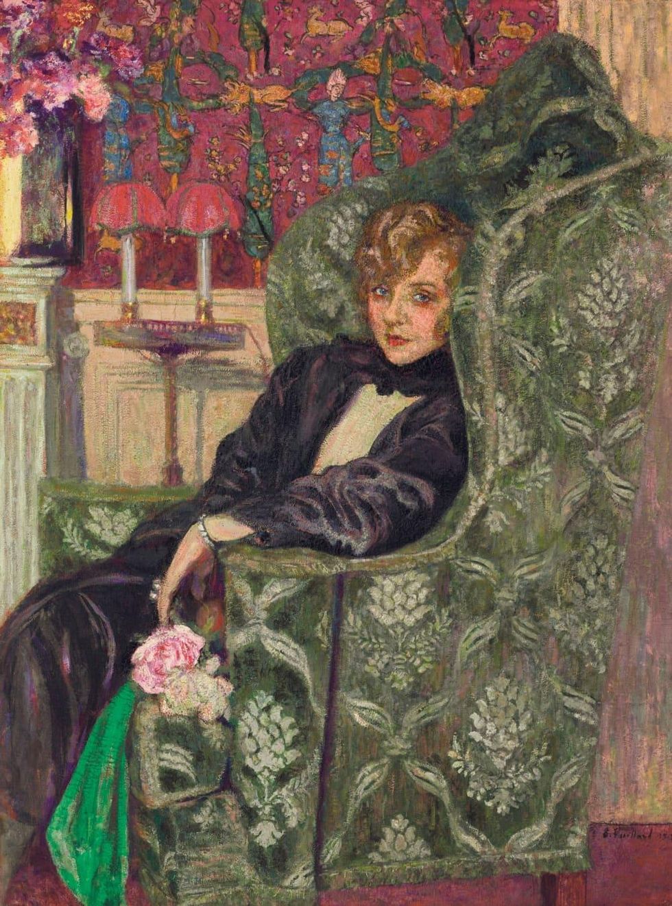 Edouard Vuillard_Yvonne Printemps in an Armchair, Bass art collection