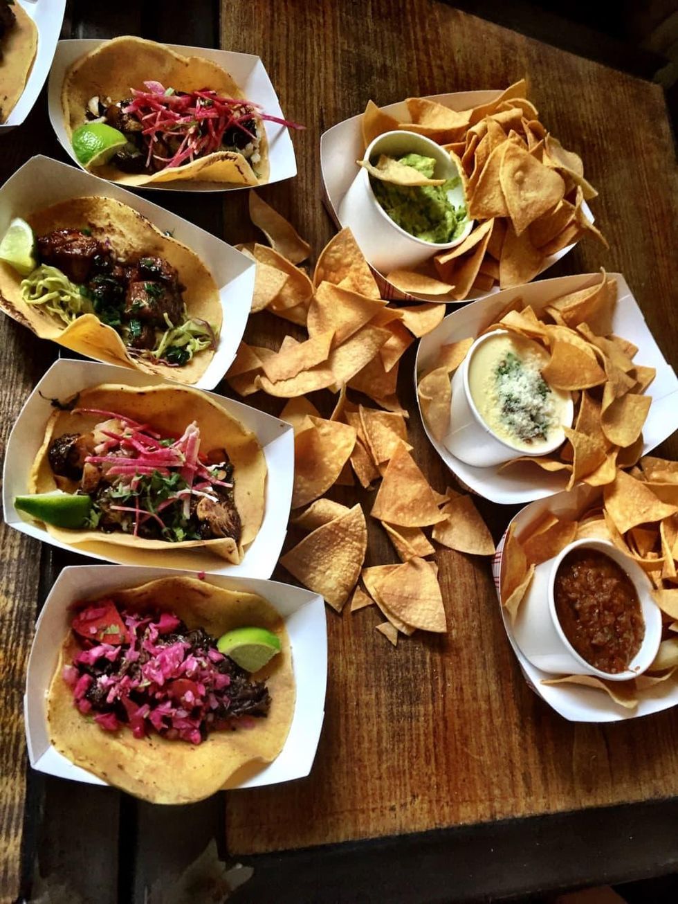 Eight Row Flint tacos and chips