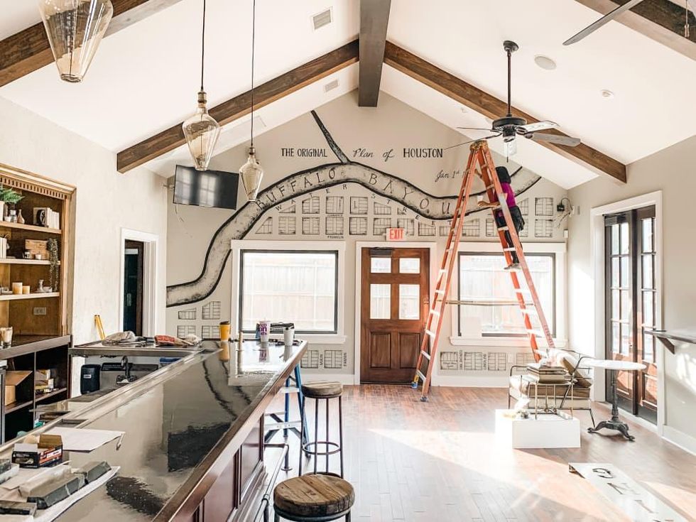 Eighteen36 bar Houston mural