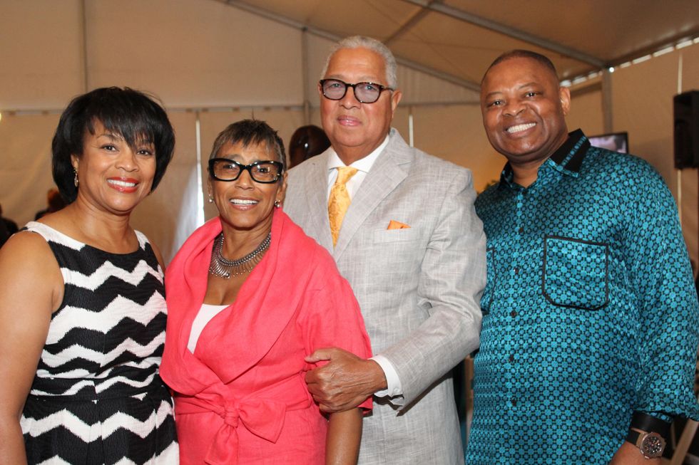 Eileen Lawal, from left, Shirley and Bernard Kinsey and Kase Lawal at the HMAAC Kinsey Collection reception August 2014
