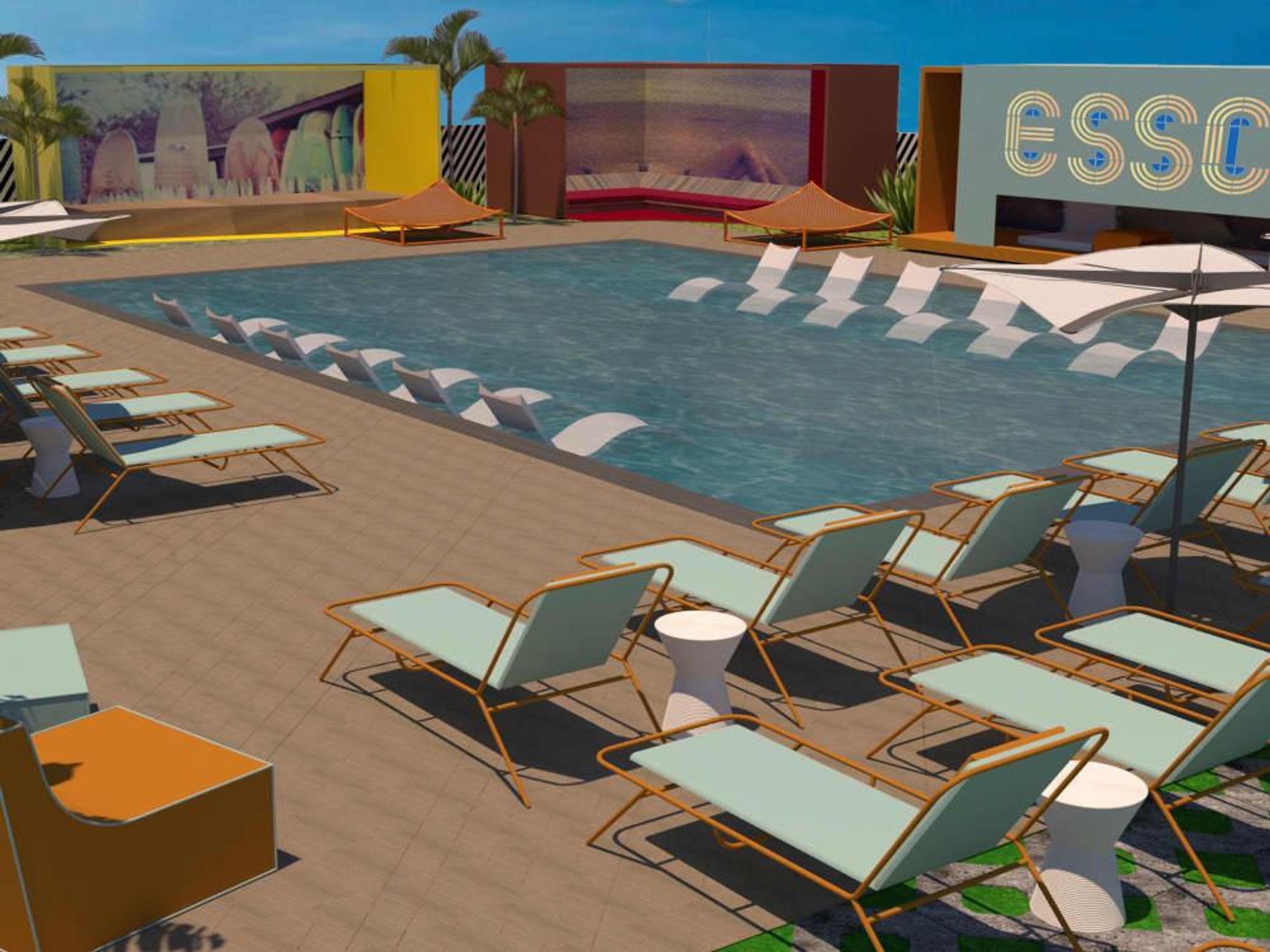 El Segundo Swim Club rendering Gin Braverman