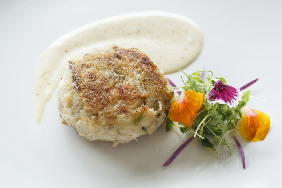 Eleven XI bar Houston April 2013 crab cake potato cake