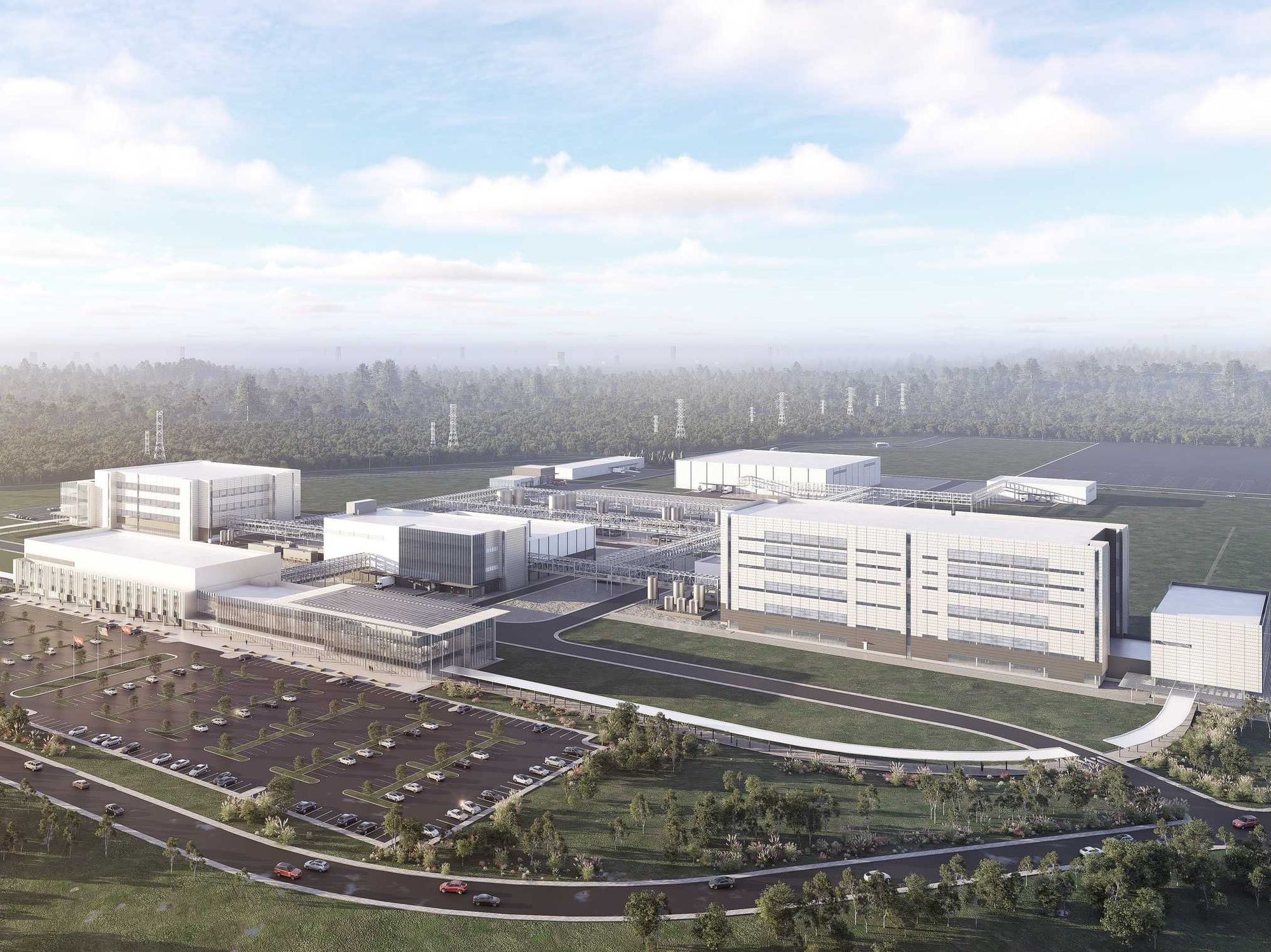 Eli Lilly pharmaceutical plant rendering Generation Park