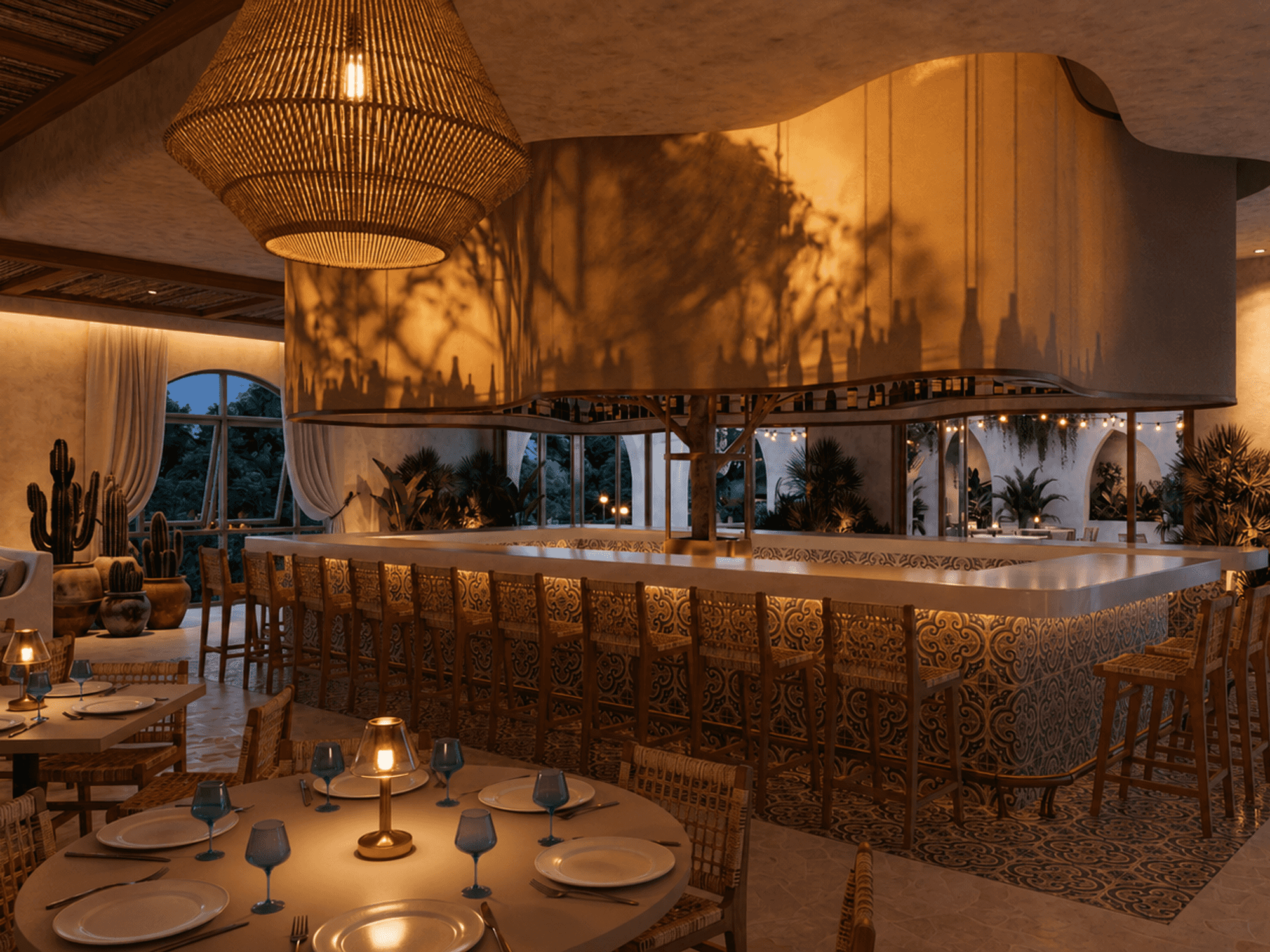 Elias Estiatorio Greek restaurant rendering