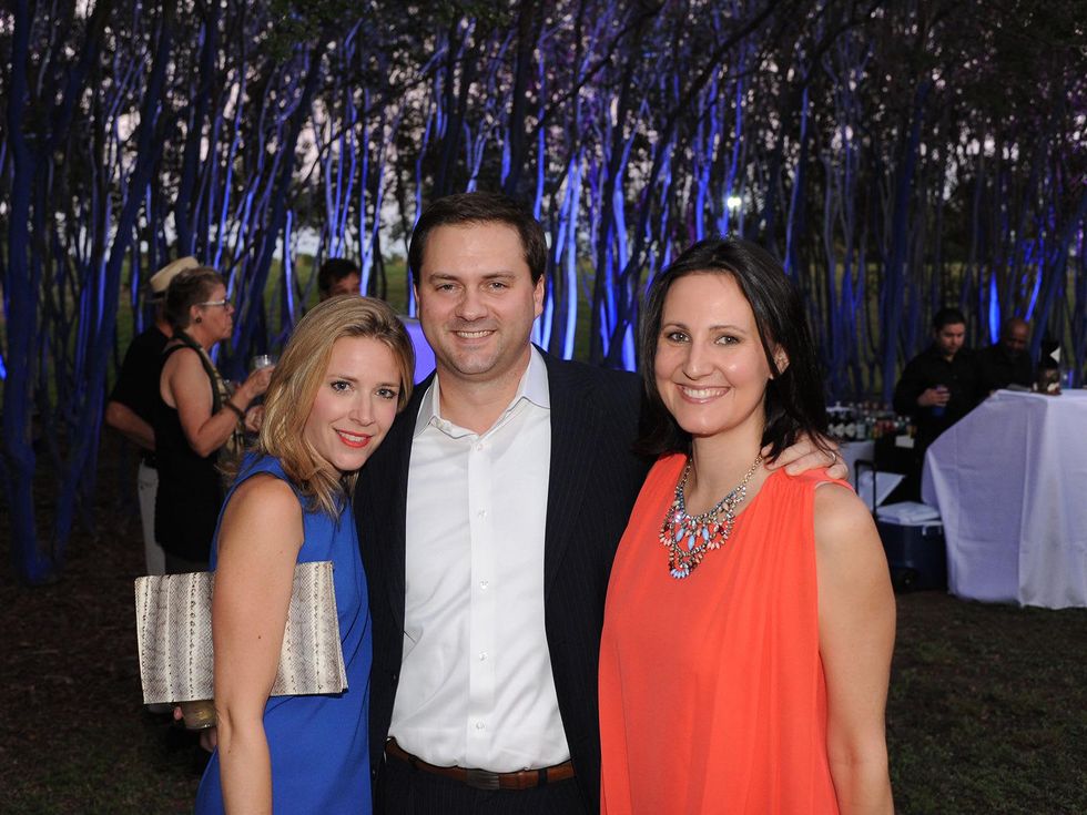 Elin and Tommy Jackson, from left, with Kate Stukenberg at HAA's Under The Blue Trees Pop-Up Party October 2013