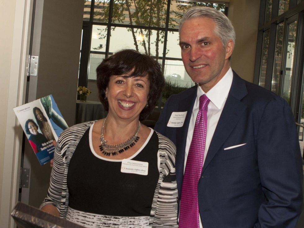 Elisa Massimino and David Matthews at Human Rights First office launch