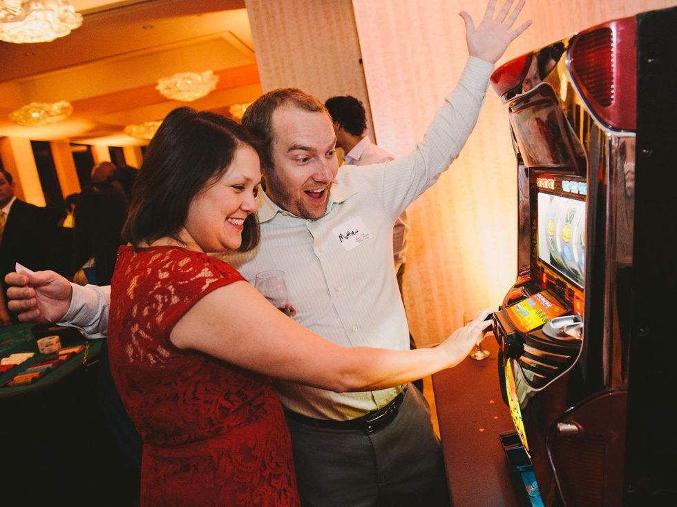 Elise Austin and Matthew Comeaux at Houston Symphony Young Professionals Backstage's Luck be a Lady event November 2013