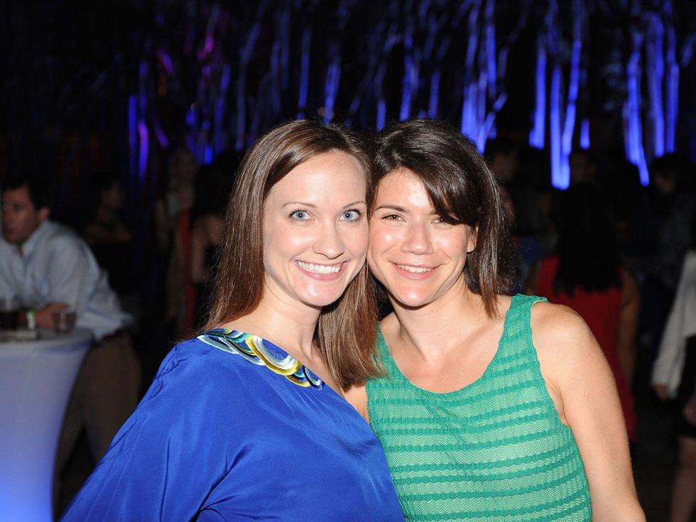Eliza Wright, left, and Liat Avivi at HAA's Under The Blue Trees Pop-Up Party October 2013