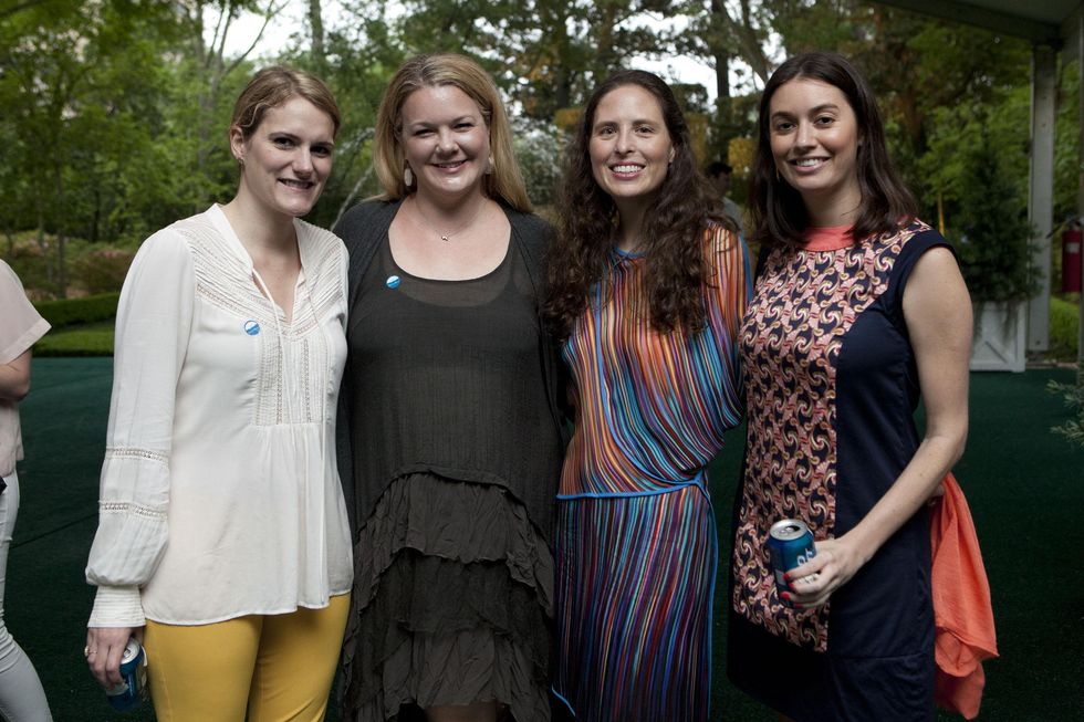 Elizabeth Tyson, from left, Elisa Bates, Amie Geary and Megan Kaldis at Bayou Bend's Bubbly on the Bend April 2014