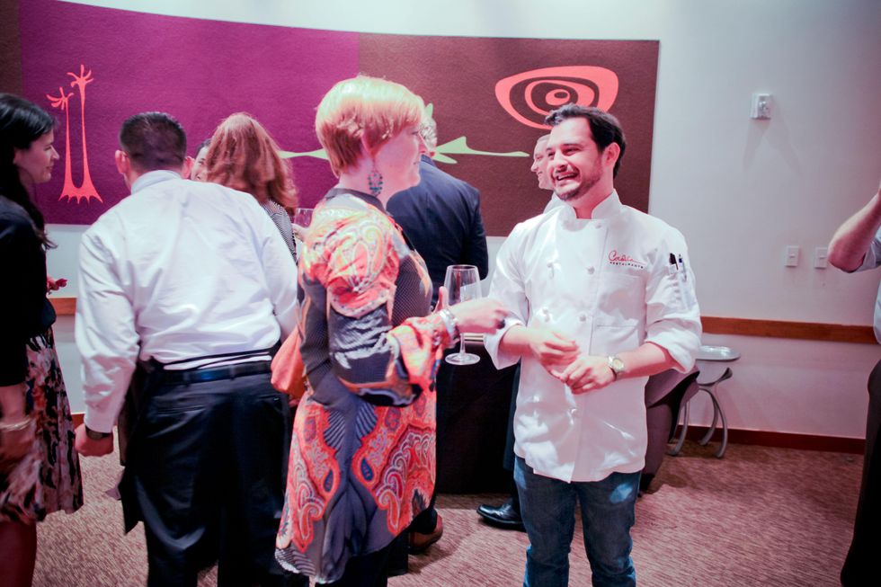 Elizabeth Wilson and David Cordua at JulieBeth handbag trunk show at Americas