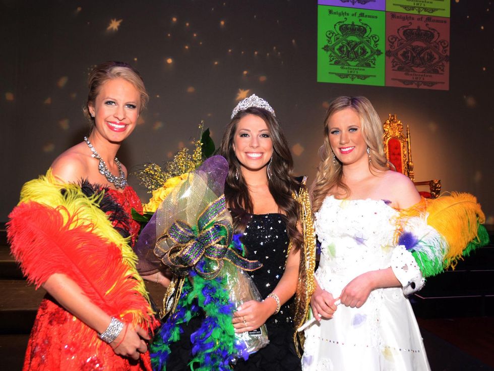 Elle Moody, from left, Kimmy Matthews and Anne Elizabeth Scruggs at the Knights of Momus Coronation Ball February 2014