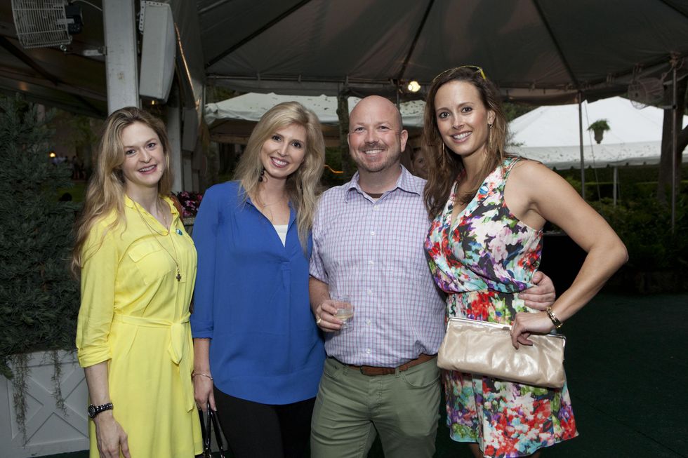 Elle Seybold, from left, Chalice McGee, Eirik Grottheim and Lindsay Parker at Bayou Bend's Bubbly on the Bend April 2014