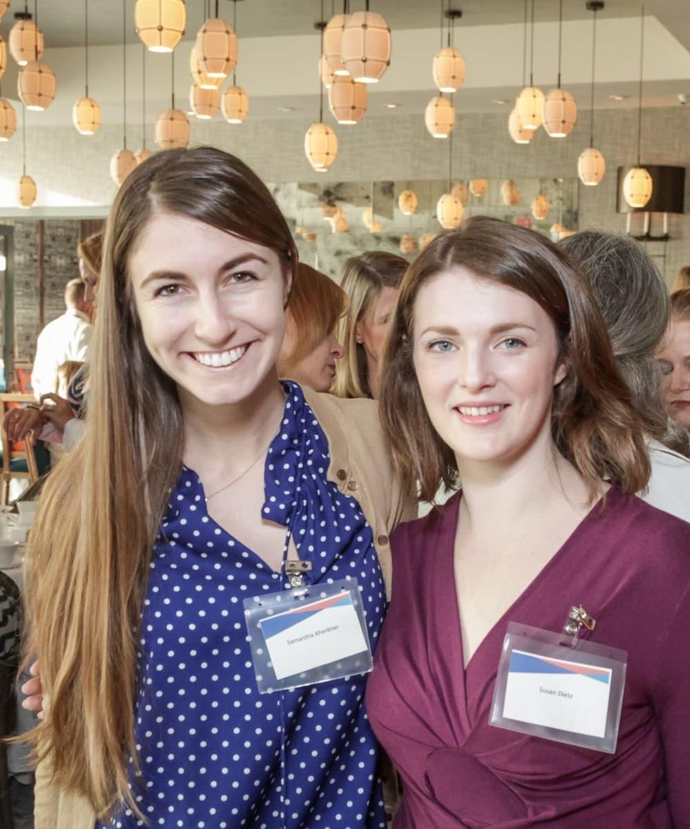 Ellevate Network breakfast 6/16 Samantha Kherker and Susan Dietz