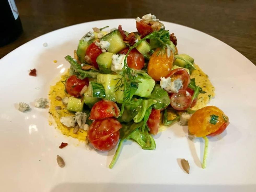 Elliot's Table cucumber tomato salad