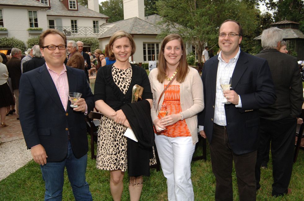 Elliot Turner, from left, Christy Cardon, Kelly Turner and Darryl Anderson at the Katy Prairie Conservancy fundraiser May 2014