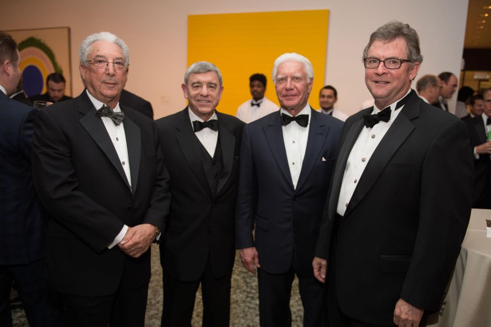 Ellis Tudzon, from left, Michael Covert, Leonard Tallerine and Bruce Arendale at Museum of Fine Arts Houston MFAH One Great Night November 2014